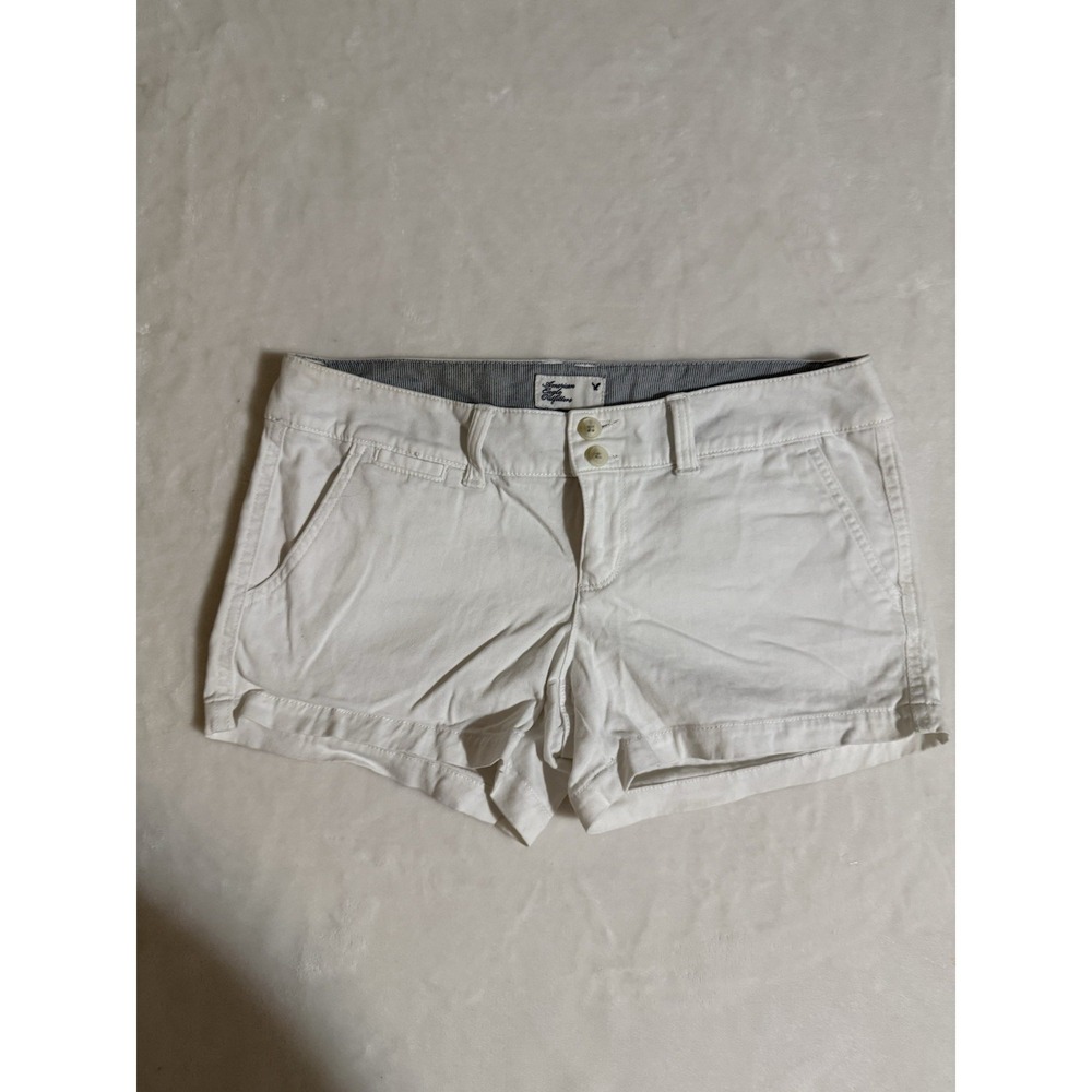 American Eagle Outfitters Shorts‎ Womens Size 4 White Cotton Stretch Preppy